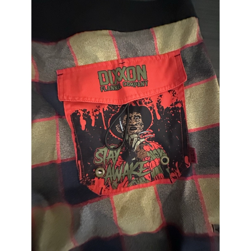 Dixxon Stay Awake Freddy Krueger Board Shorts Mens 42 Horror Plaid